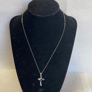 Sterling cross on a sterling chain